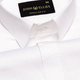 Zink White Plain Cotton Shirt - John Ellies
