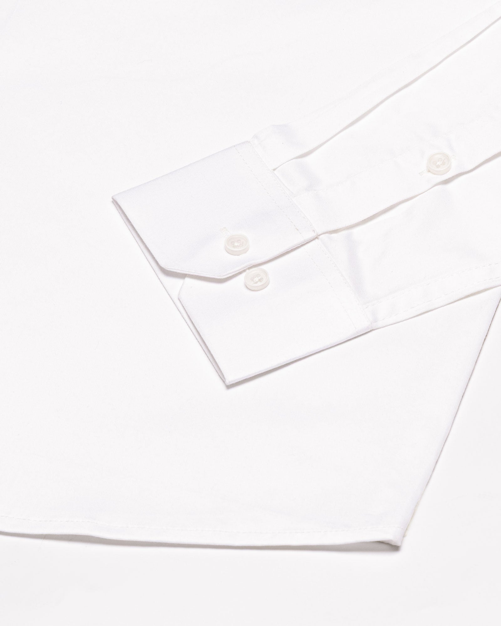 Zink White Plain Cotton Shirt - John Ellies