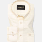 Zink Cream Plain Cotton Shirt - John Ellies