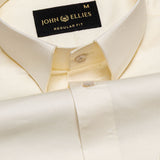 Zink Cream Plain Cotton Shirt - John Ellies