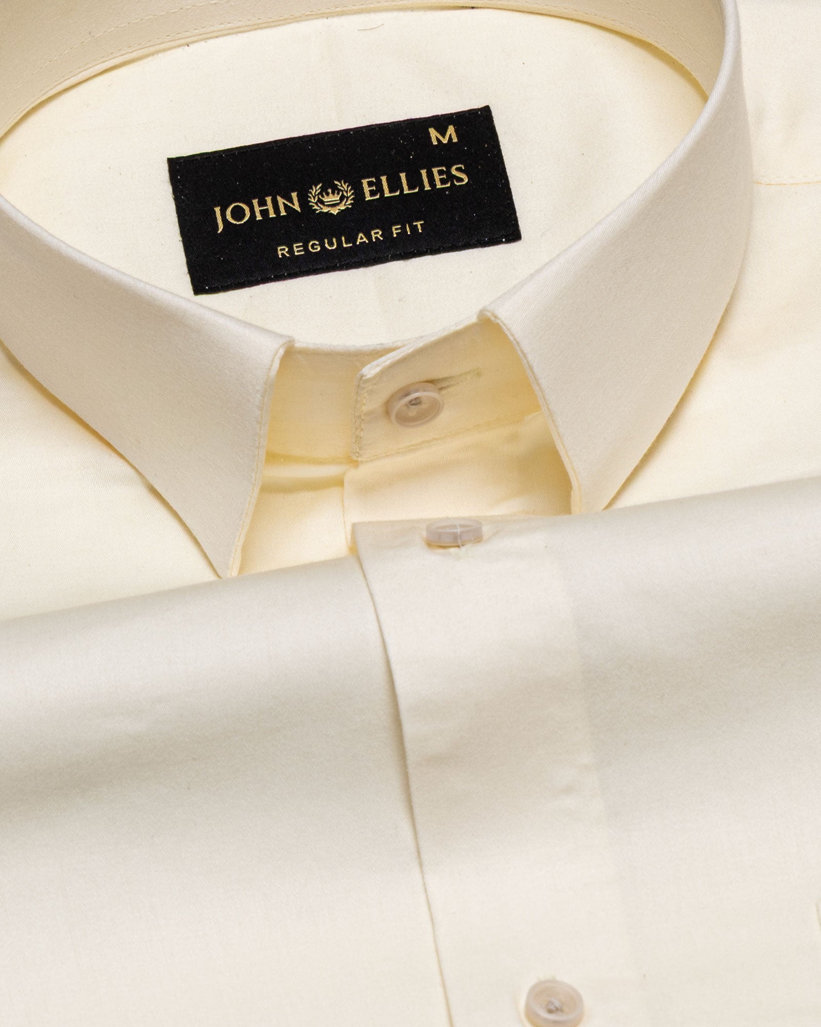 Zink Cream Plain Cotton Shirt - John Ellies