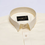 Zink Cream Plain Cotton Shirt - John Ellies