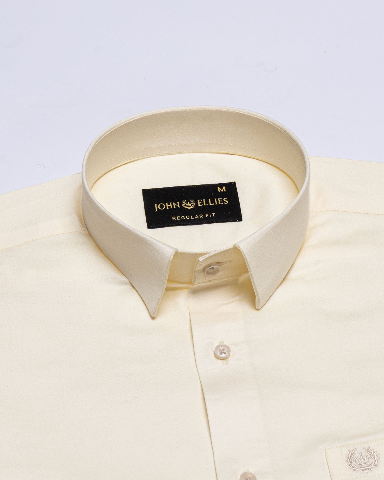 Zink Cream Plain Cotton Shirt - John Ellies