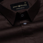 Zink Brown Plain Cotton Shirt - John Ellies