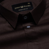 Zink Brown Plain Cotton Shirt - John Ellies