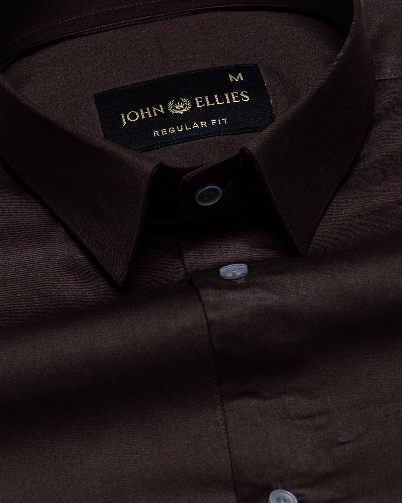 Zink Brown Plain Cotton Shirt - John Ellies