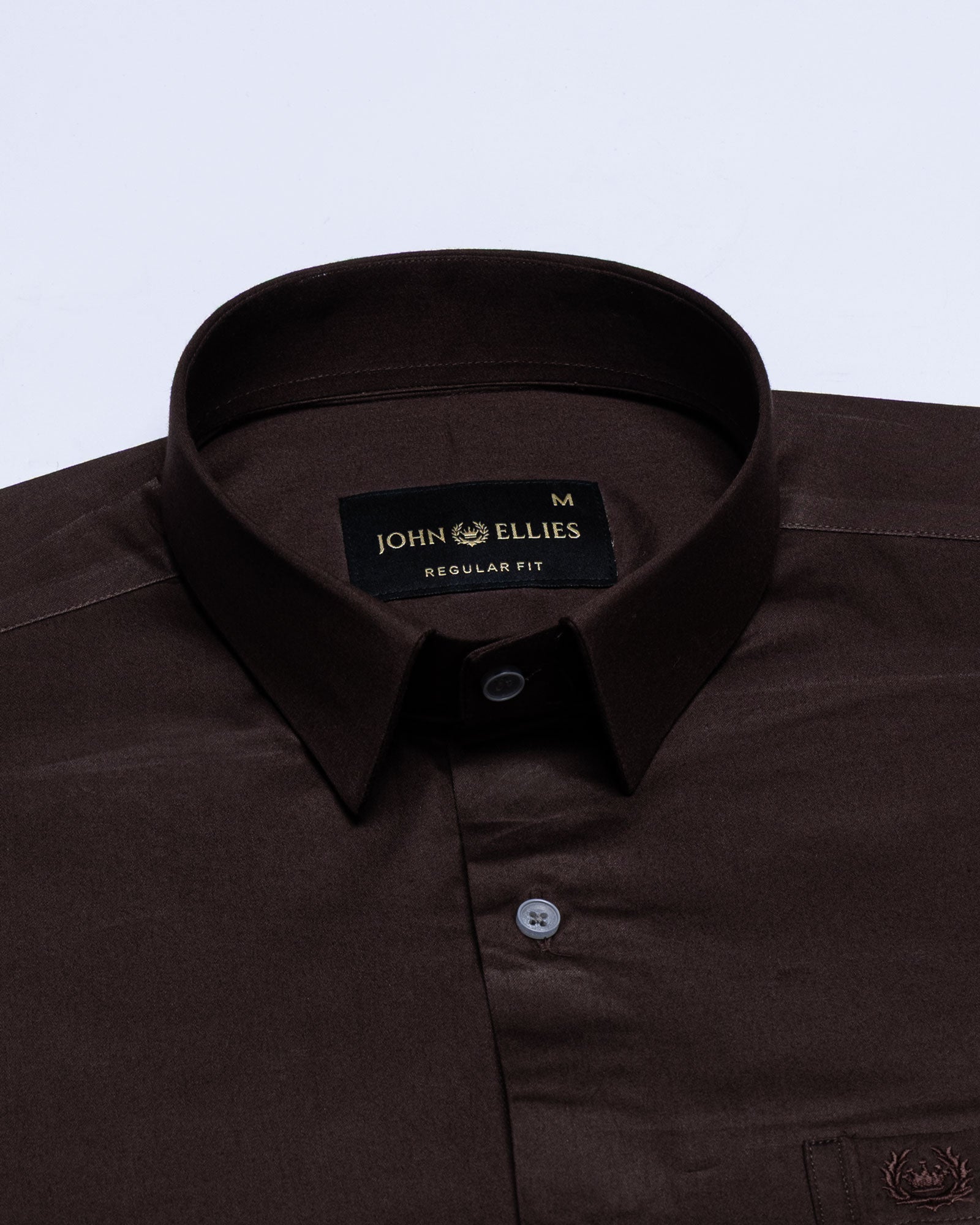 Zink Brown Plain Cotton Shirt - John Ellies