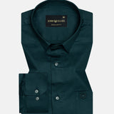 Zink Green Plain Cotton Shirt - John Ellies