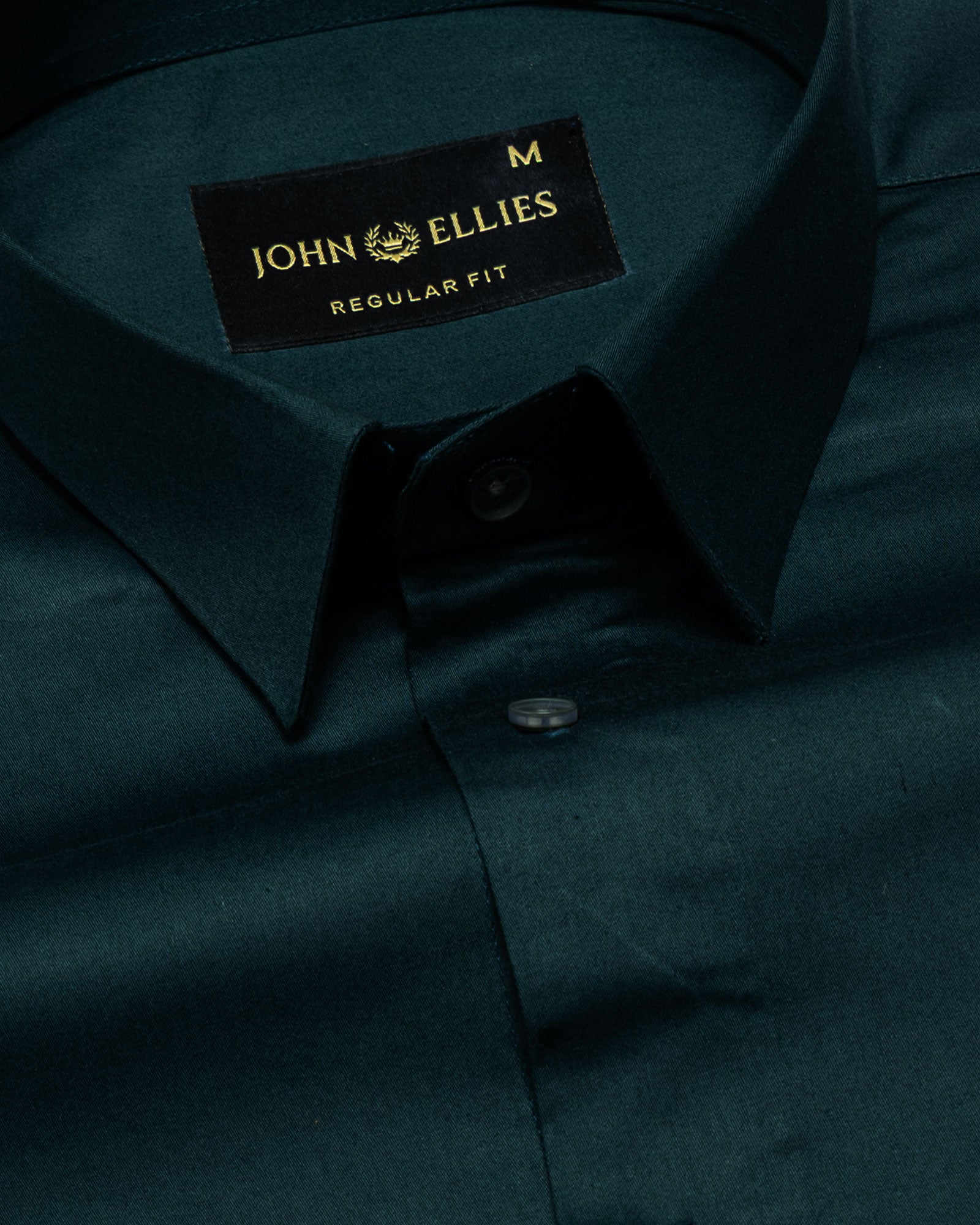 Zink Green Plain Cotton Shirt - John Ellies