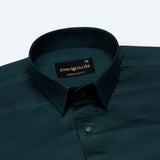 Zink Green Plain Cotton Shirt - John Ellies