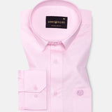 Zink Light Pink Plain Cotton Shirt - John Ellies