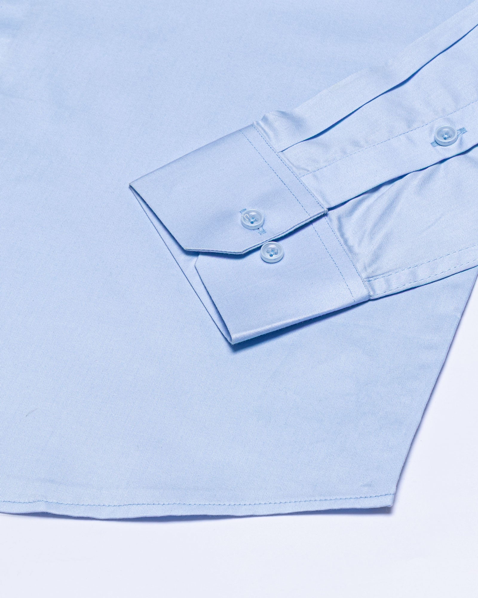 Zink Sky Blue Plain Cotton Shirt - John Ellies