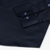 Zink Navy Blue Plain Cotton Shirt - John Ellies
