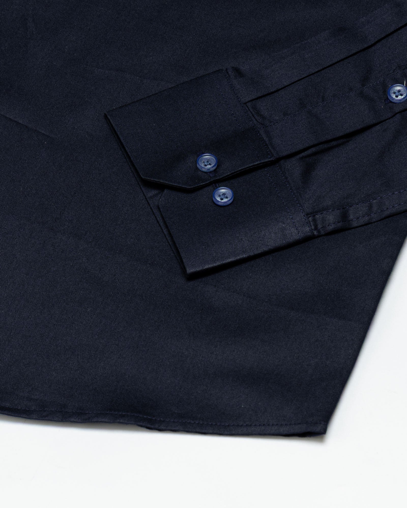 Zink Navy Blue Plain Cotton Shirt - John Ellies