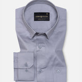 Zink Silver Plain Cotton Shirt - John Ellies
