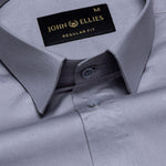Zink Silver Plain Cotton Shirt - John Ellies