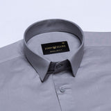 Zink Silver Plain Cotton Shirt - John Ellies