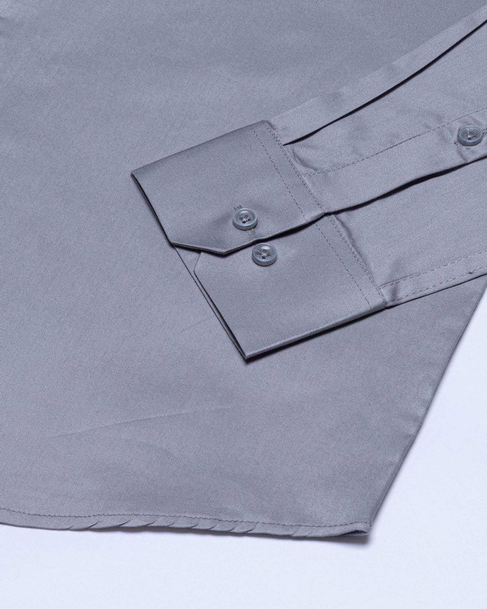 Zink Silver Plain Cotton Shirt - John Ellies