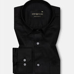Zink Black Plain Cotton Shirt - John Ellies