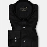 Zink Black Plain Cotton Shirt - John Ellies