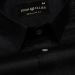 Zink Black Plain Cotton Shirt - John Ellies