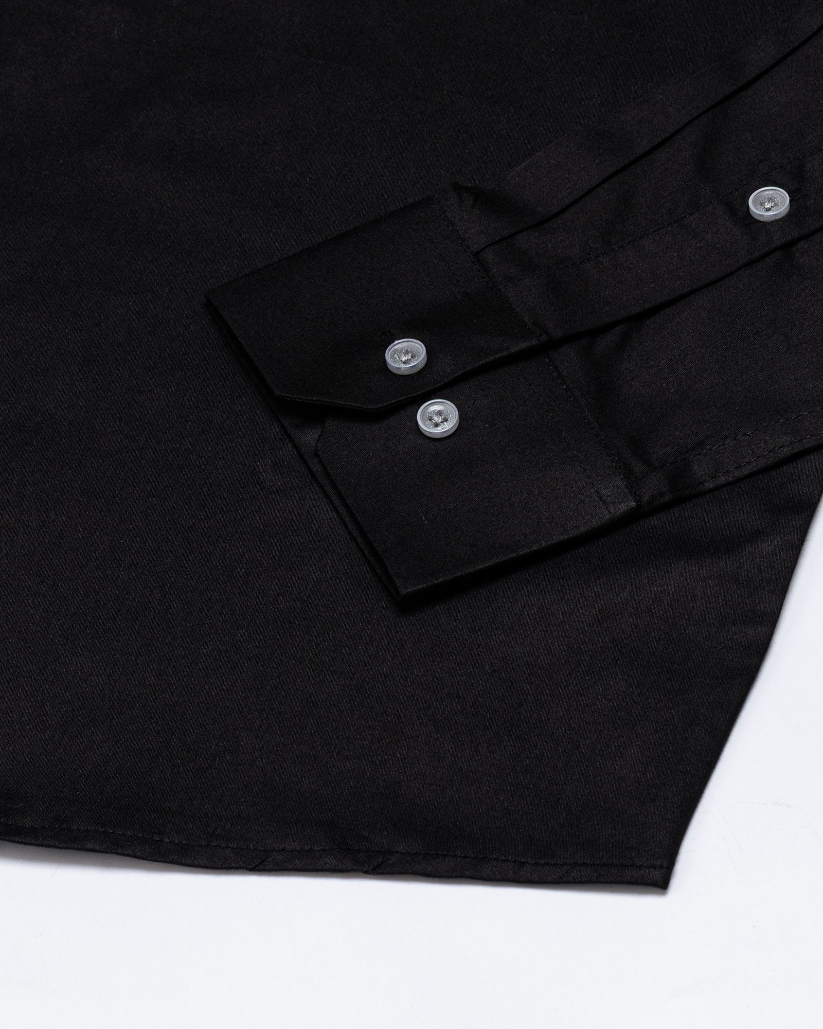 Zink Black Plain Cotton Shirt - John Ellies