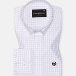 Helston Maroon Check Cotton Shirt - John Ellies