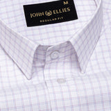 Helston Maroon Check Cotton Shirt - John Ellies