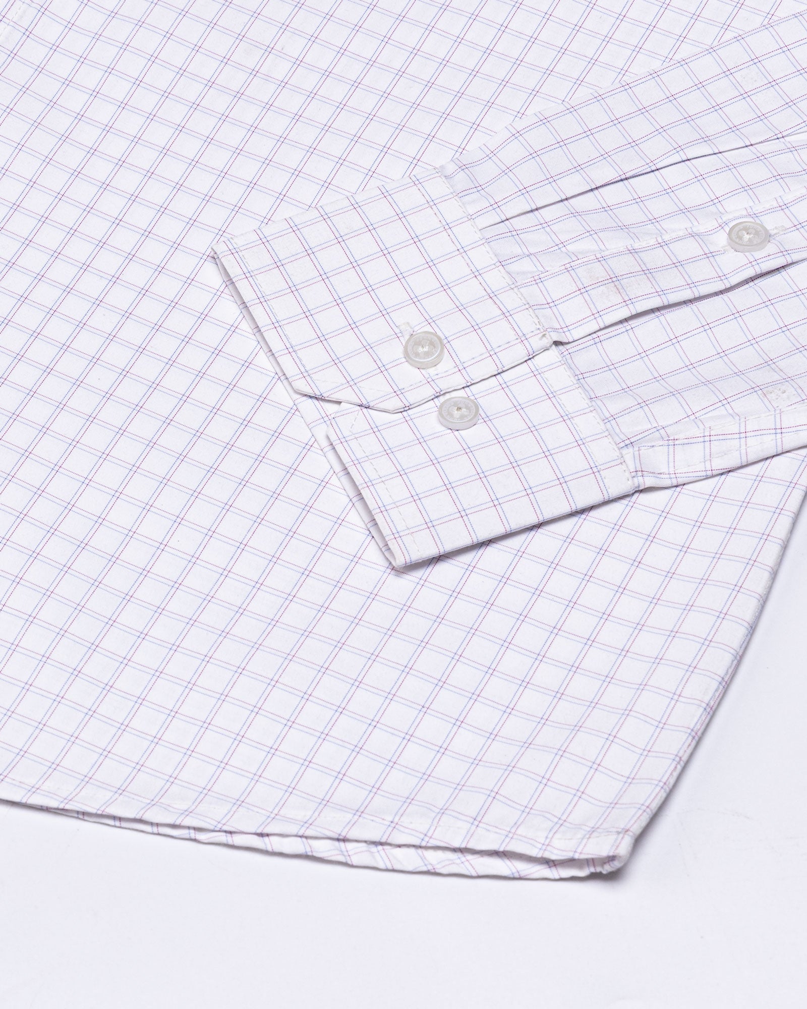 Helston Maroon Check Cotton Shirt - John Ellies