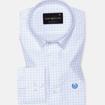 Helston Blue Check Cotton Shirt - John Ellies
