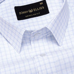 Helston Blue Check Cotton Shirt - John Ellies