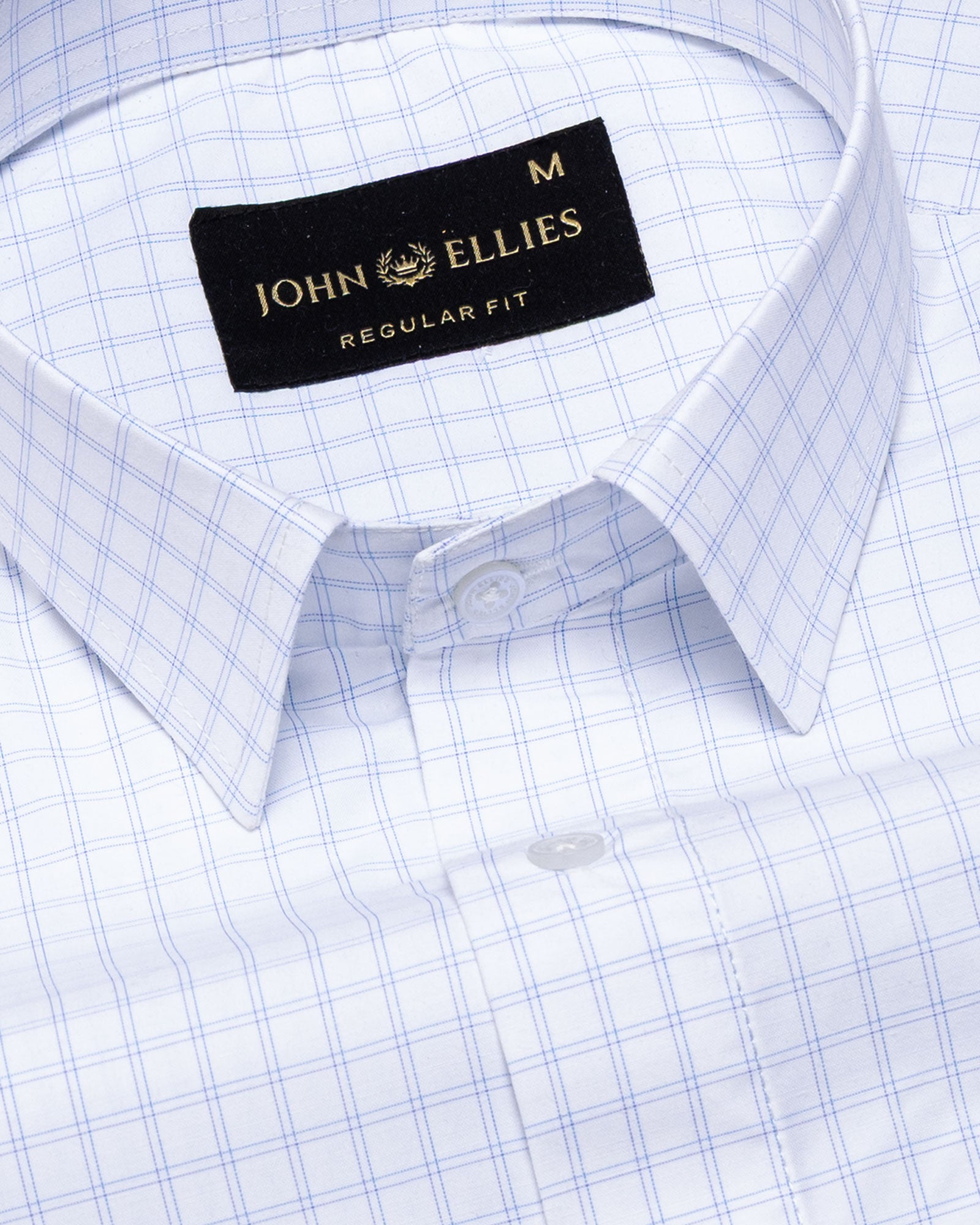 Helston Blue Check Cotton Shirt - John Ellies