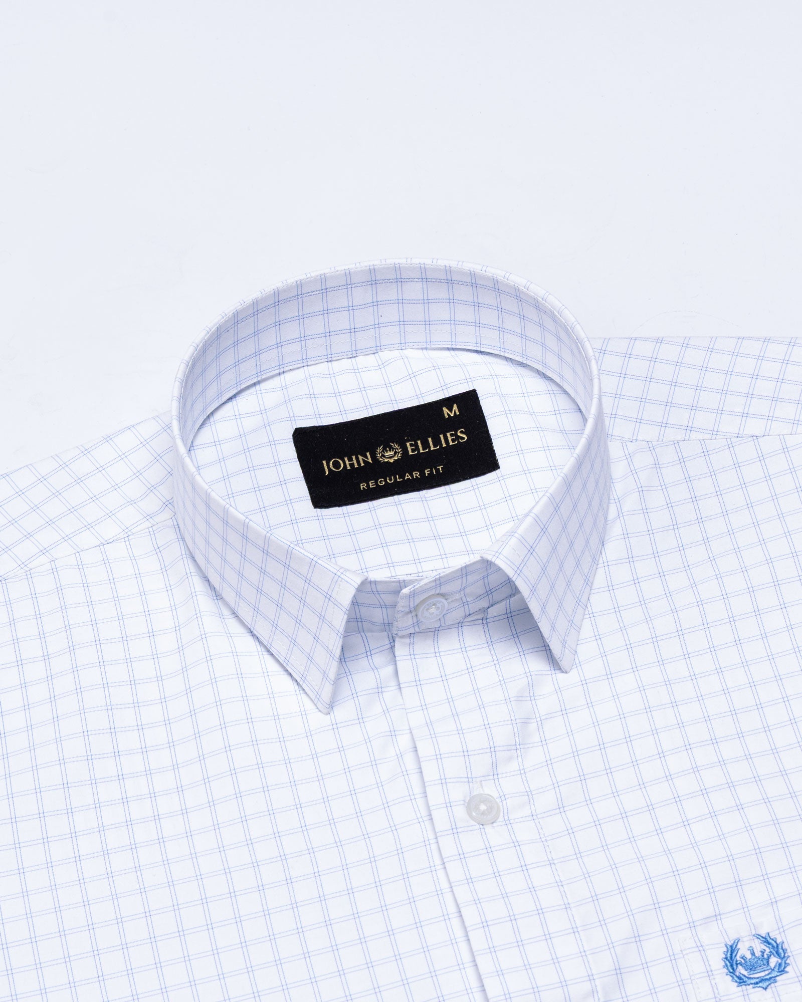 Helston Blue Check Cotton Shirt - John Ellies