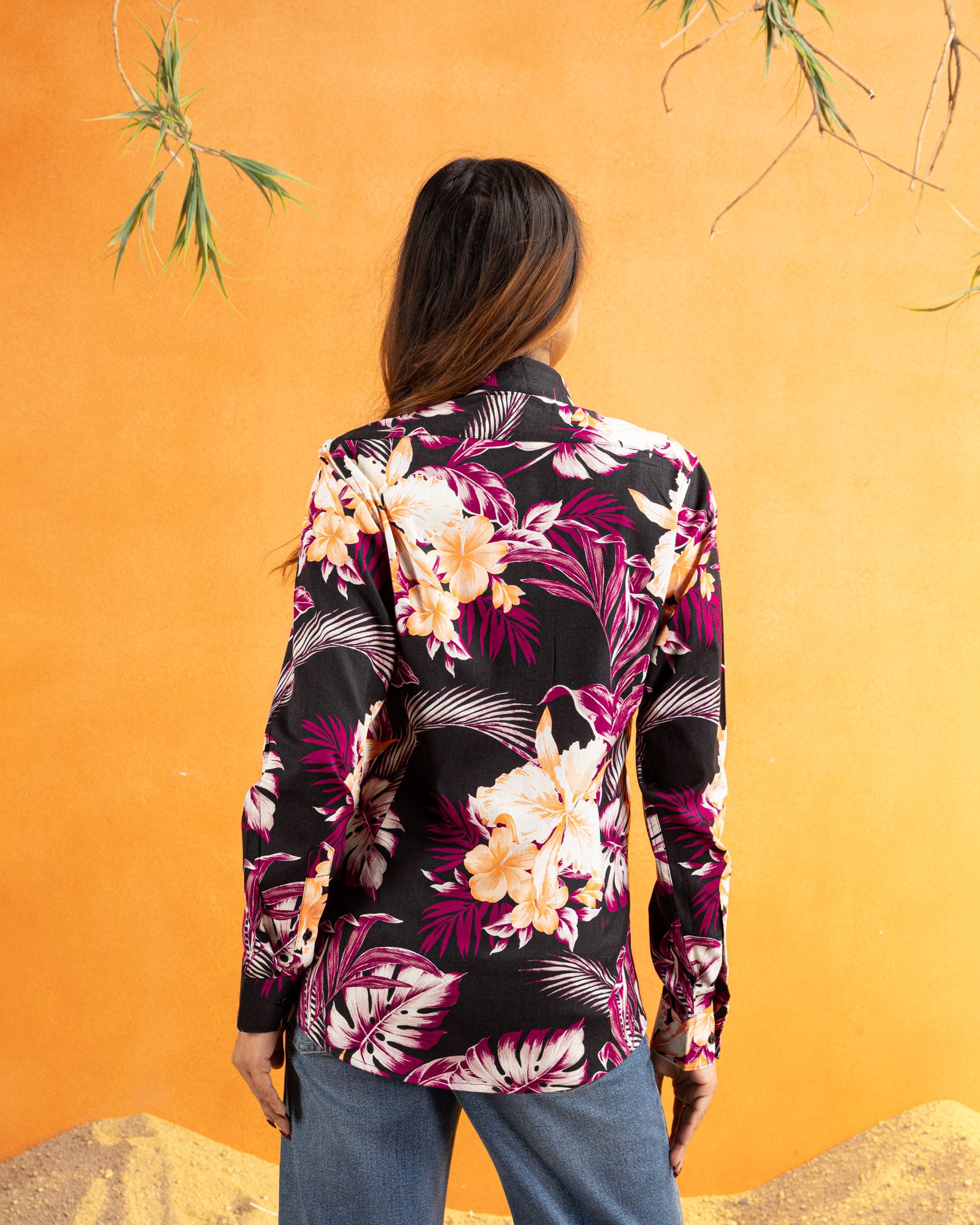 Bloom Pink Design Cotton Women Shirt - John Ellies