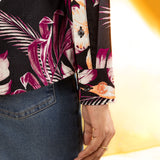 Bloom Pink Design Cotton Women Shirt - John Ellies