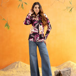 Bloom Pink Design Cotton Women Shirt - John Ellies