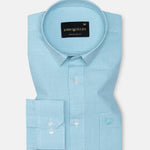 Vindsor Cyan Check Oxford Cotton Shirt - John Ellies
