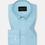 Vindsor Cyan Check Oxford Cotton Shirt - John Ellies