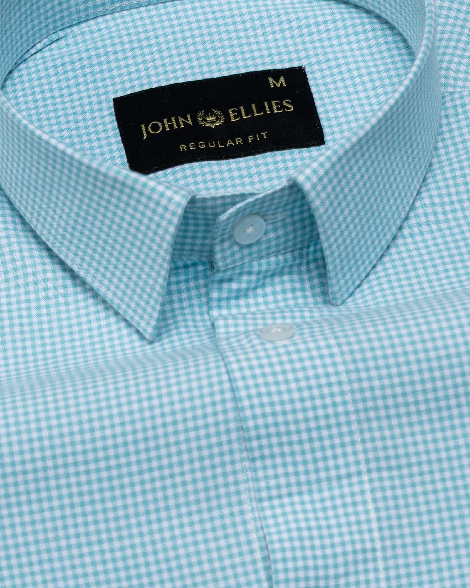 Vindsor Cyan Check Oxford Cotton Shirt - John Ellies