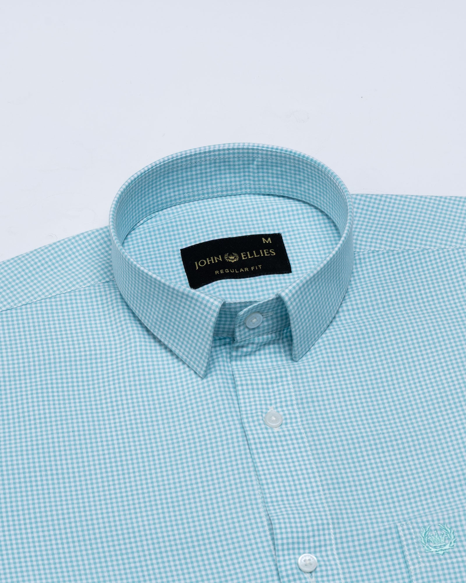 Vindsor Cyan Check Oxford Cotton Shirt - John Ellies