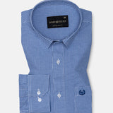 Vindsor Blue Check Oxford Cotton Shirt - John Ellies