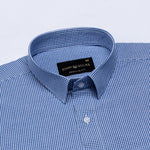 Vindsor Blue Check Oxford Cotton Shirt - John Ellies