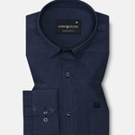 Vindsor Navy Blue Check Oxford Cotton Shirt - John Ellies