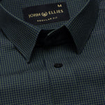 Vindsor Green Check Oxford Cotton Shirt - John Ellies