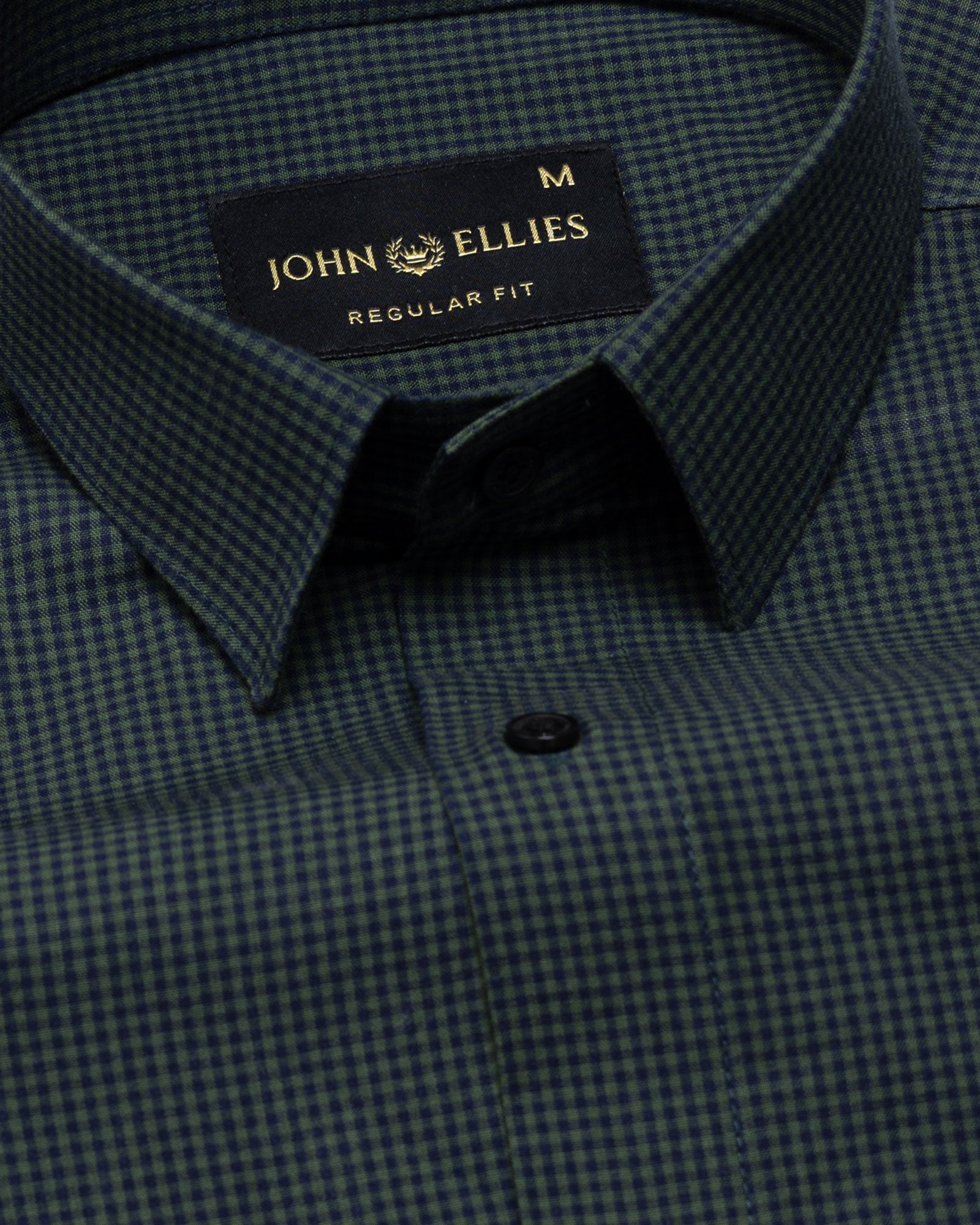 Vindsor Green Check Oxford Cotton Shirt - John Ellies