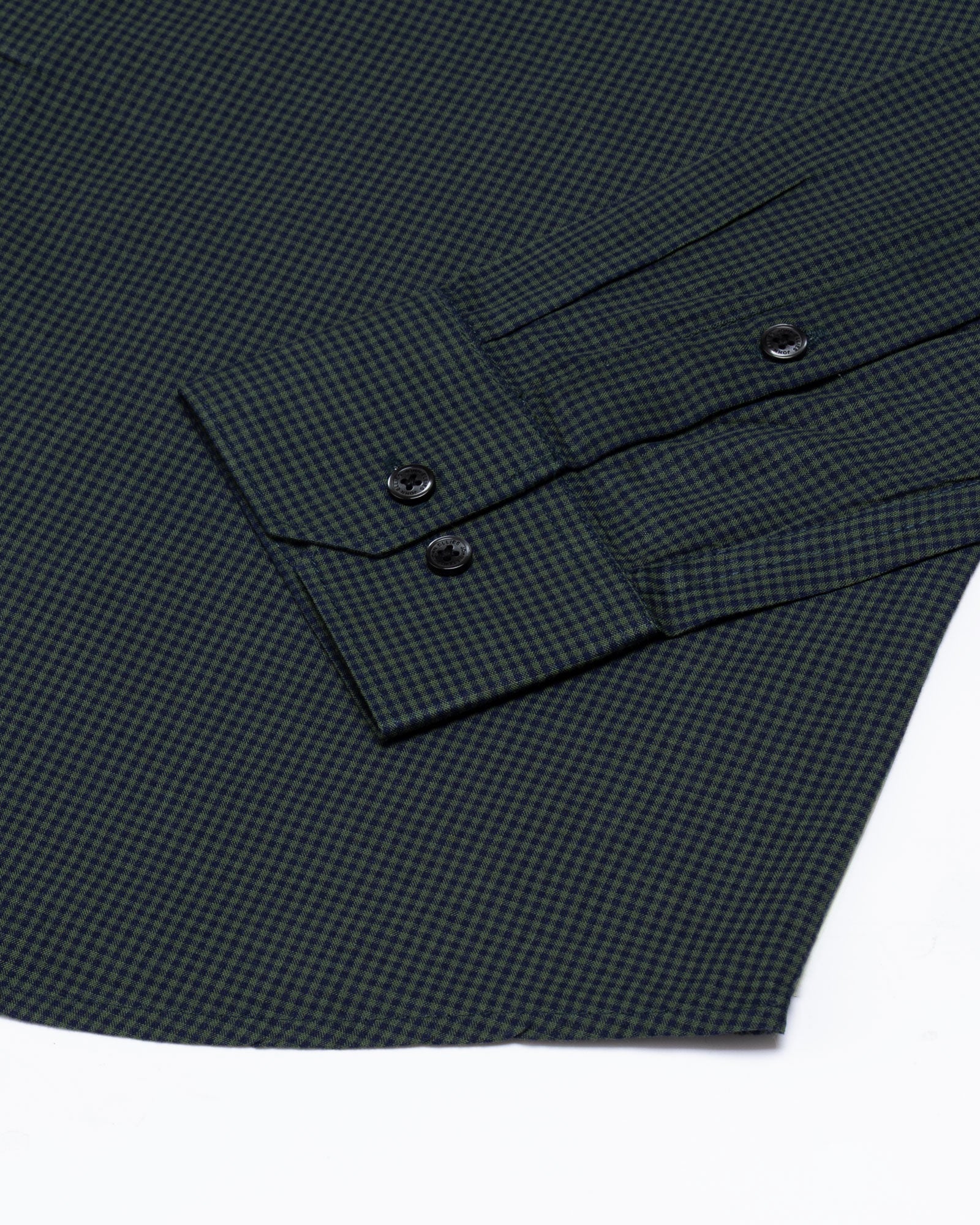 Vindsor Green Check Oxford Cotton Shirt - John Ellies