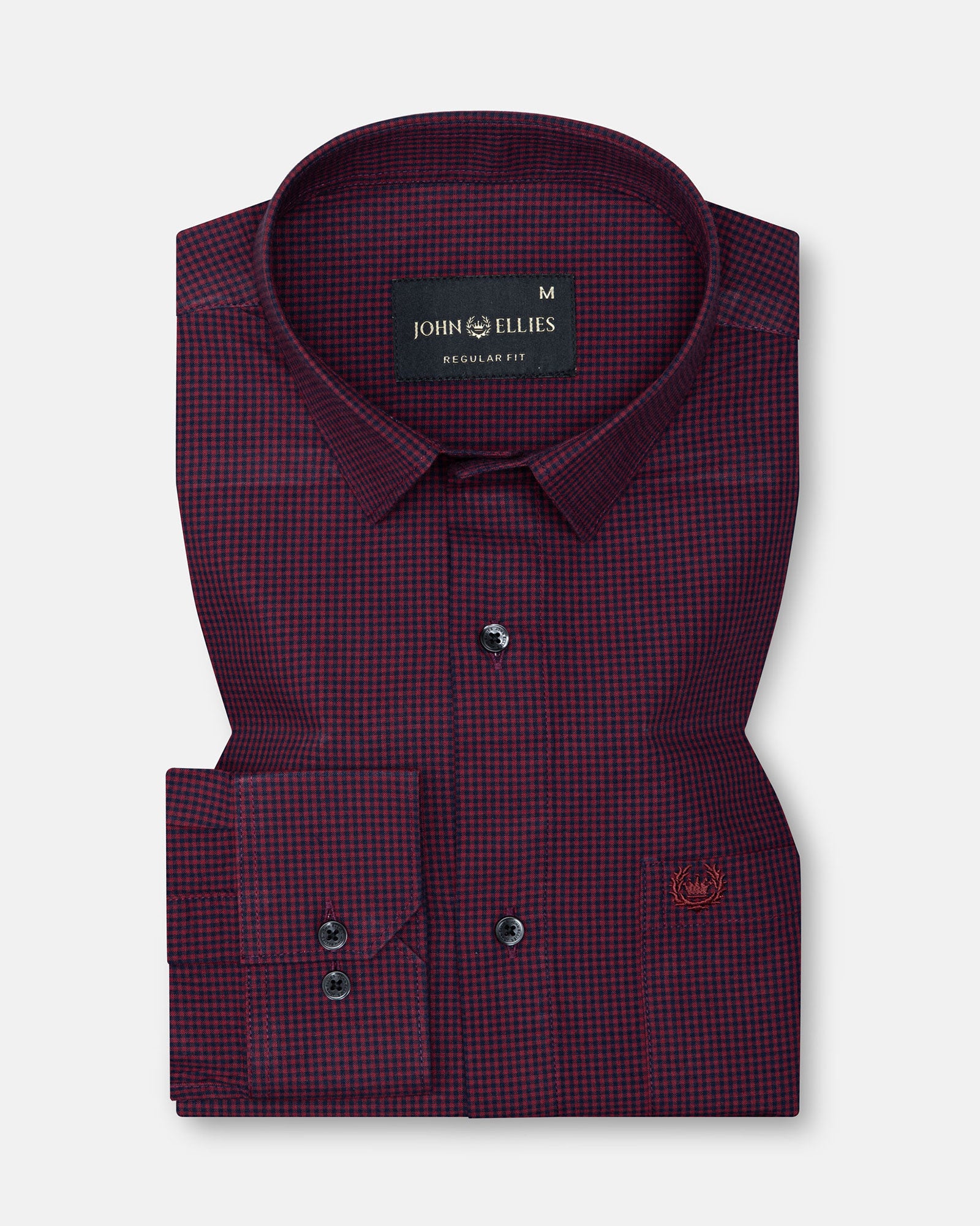 Vindsor Red Check Oxford Cotton Shirt - John Ellies
