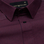 Vindsor Red Check Oxford Cotton Shirt - John Ellies