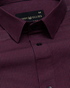Vindsor Red Check Oxford Cotton Shirt - John Ellies