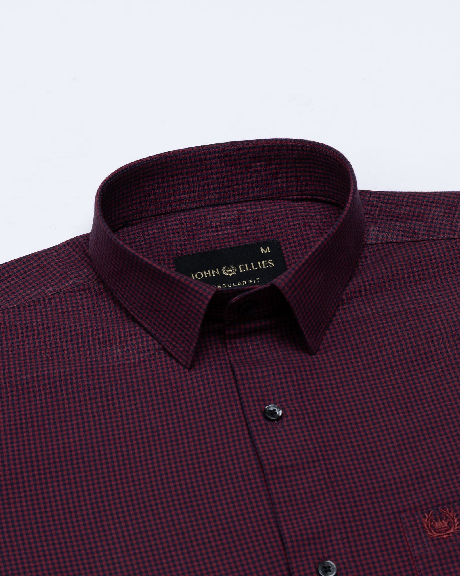 Vindsor Red Check Oxford Cotton Shirt - John Ellies